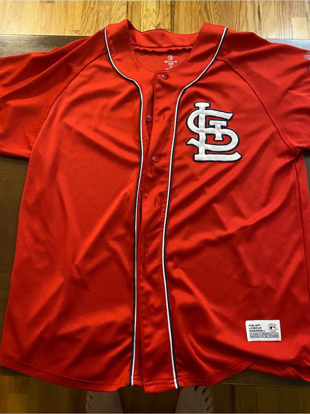 St. Louis Cardinals Red Baseball-Style Top